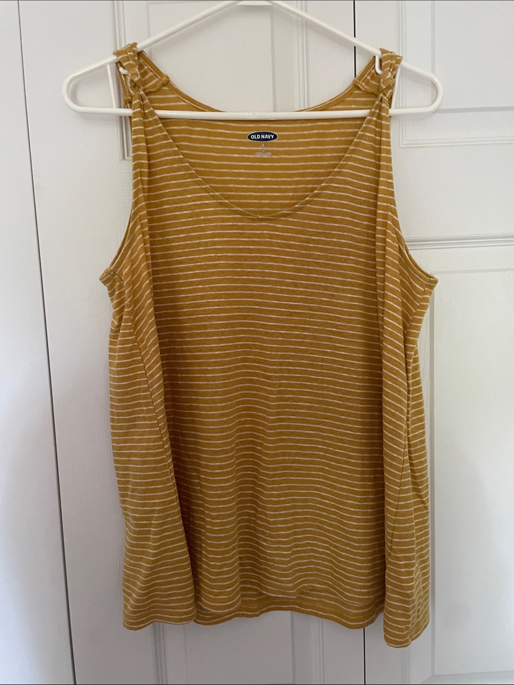 Old Navy Striped Yellow Tank Top
